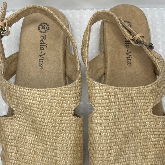 Bella Vita Women's Tan Woven Espadrilles size 9ww - Picture 4 of 7